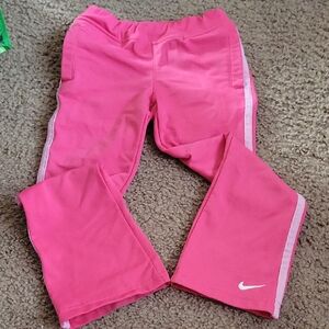 4/$20 Nike Kids Pink Leggings with White Accents